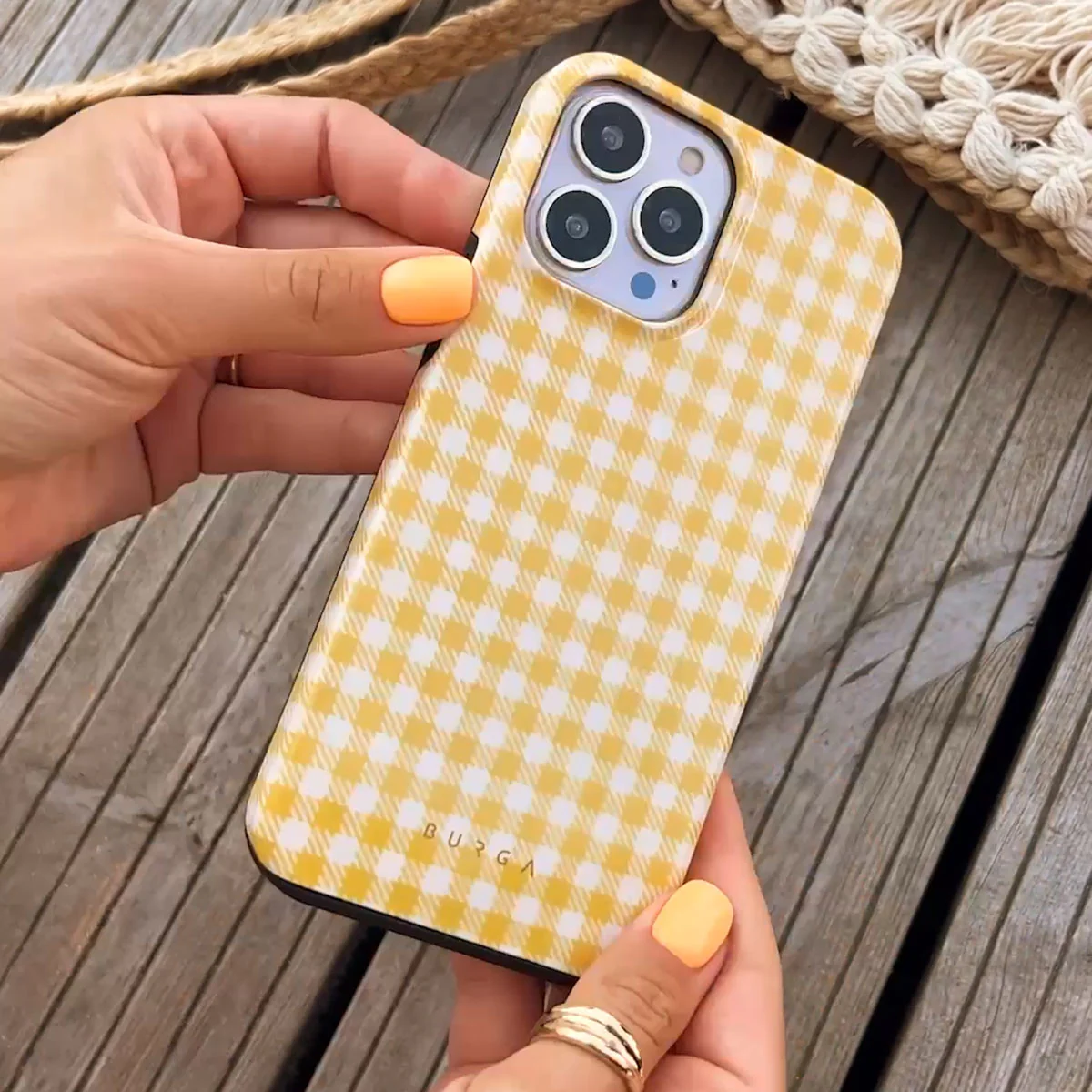 Tuscan Sun - Yellow Plaid iPhone 16 Pro Max Case