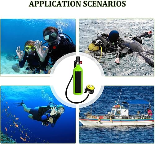 15 Minuten Unterwassertank, 1 l Tauchausrüstung, Air Buddy Tauchsystem, 15 Minuten Unterwasser-Atmungszeit, kompakt und leicht, 2140 g, perfekt für Männer und Frauen, Tauchtraining