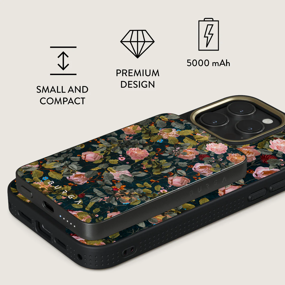 Bloomy Garden - Vintage Magnetic Power Bank