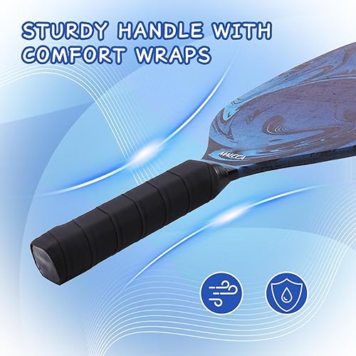 JAOGAUS Pickleball-Set: 2 Schläger Mit 6 Bällen Und Tragbarer Tasche, Padelschläger Für Drinnen Und Draußen, Für Männer Und Frauen