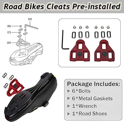 Surwin Einfach Modisch Fahrradschuhe Herren Damen, Atmungsaktive MTB Schuhe Herren Rennradschuh rutschfest Fahrradschuhe, MTB Schuhe Sports & Outdoor Shoes, GanzjäHrig Einsetzbar