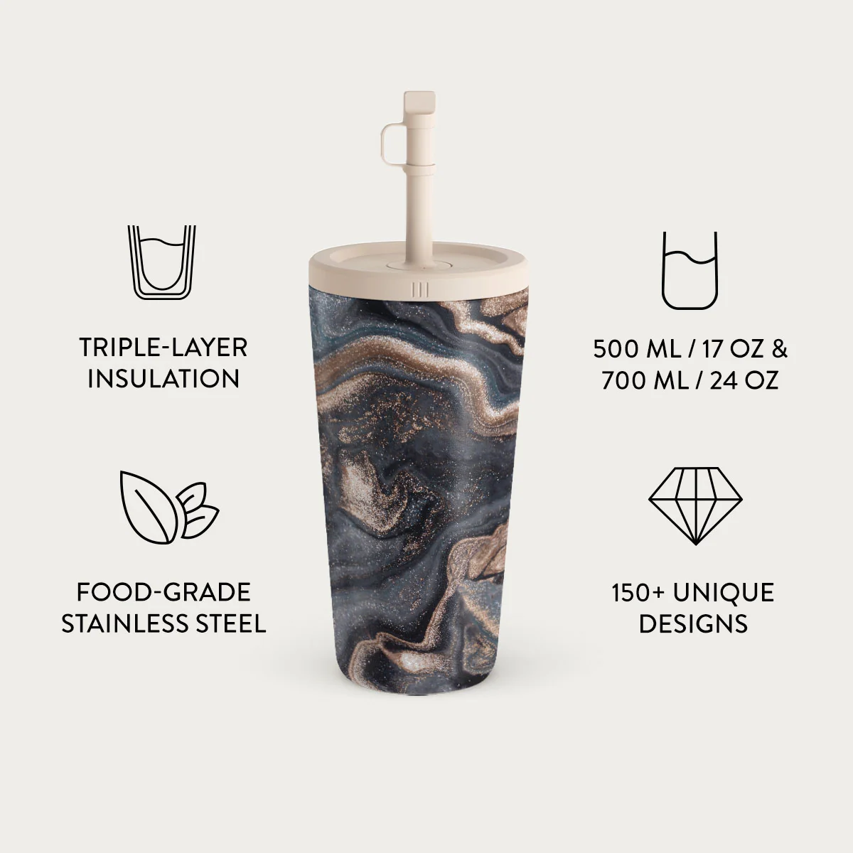 Enchanted Mirror - Marble Travel Mug