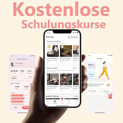 Superun Walking Pad 136KG - Laufband für Zuhause und Büro - Laufband Schreibtisch mit APP, LCD Display und Bluetooth - Mini Laufband Unter dem Schreibtisch