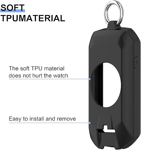 Haofun Hülle für Garmin Edge 1050 Silikonhülle, All-Inclusive Stoßfester Schutz mit Schlüsselring, Silikon Schutzhülle Skin - GPS Bike Zubehör für Garmin Edge 1050 Schutzhülle(Schwarz)