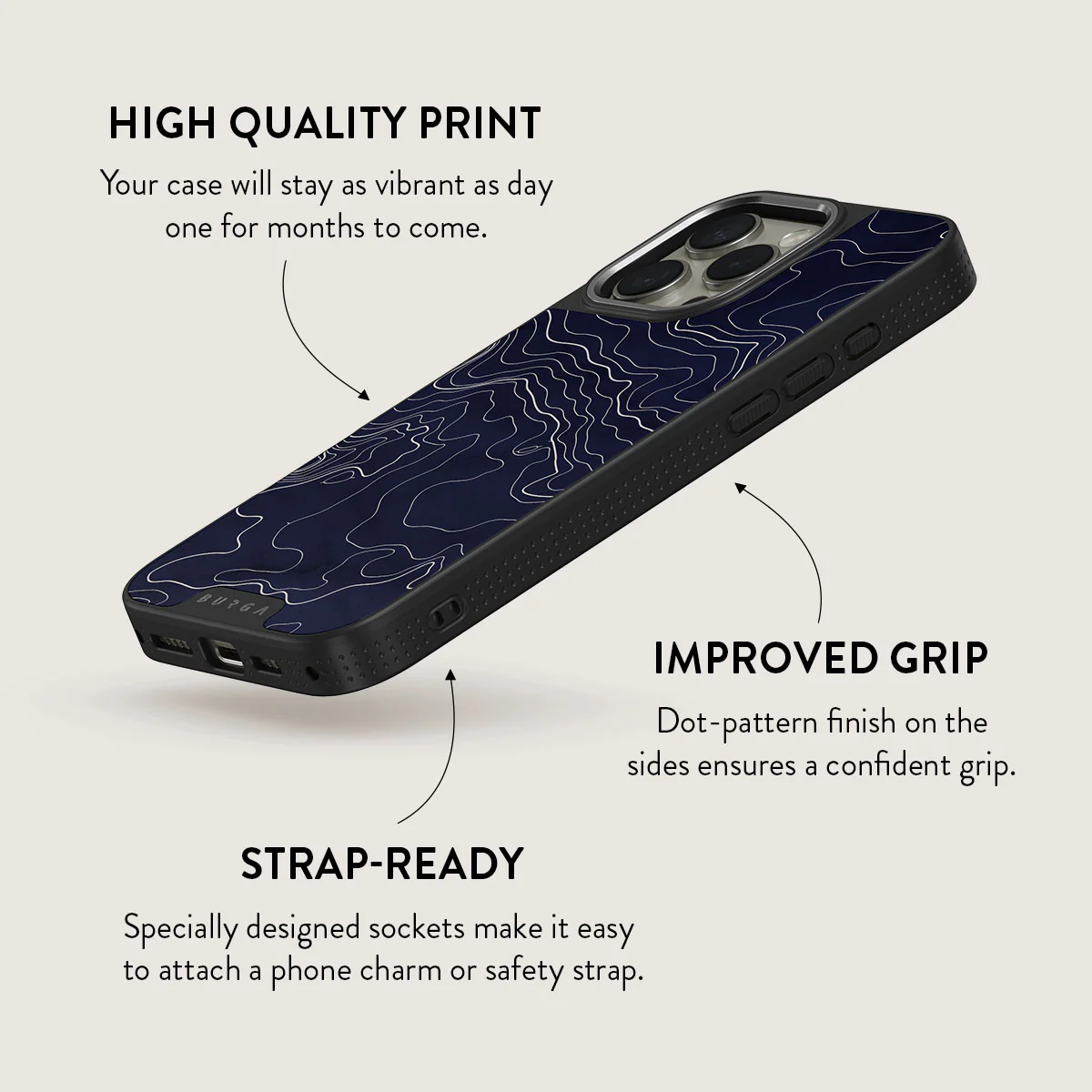 Drifting Shores - Line Art iPhone 16 Pro Max Case