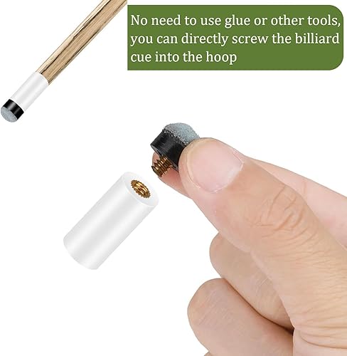 iguTrail 12 Stück Billard Queue Spitzen Ersatz Schraubspitzen mit Ferrule 12mm Grau | Billard Zubehör Set für Billardstöcke & Pool Queues