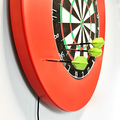 ONE80 Dart Catchring Surround Dartscheibe Schutz Dart Auffangring für 45 cm Dartscheibe (Rot)