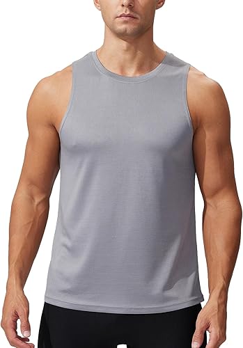 Ruowuhen Herren Tanktop Ärmellos Funktionsshirt Schnelltrocknende Tank Tops für Sport Laufen Fitness Basketball