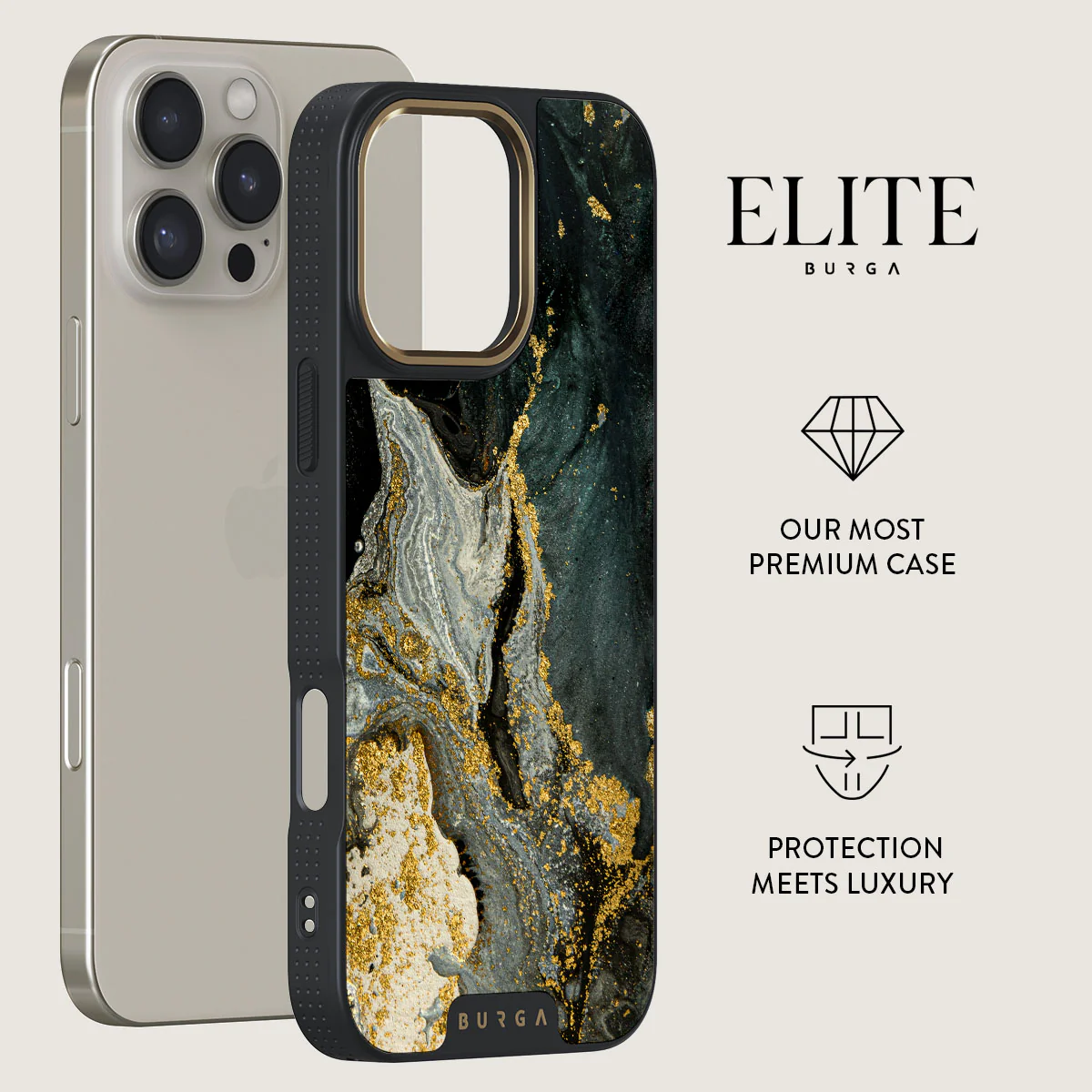 Northern Lights - Marble iPhone 16 Pro Max Case