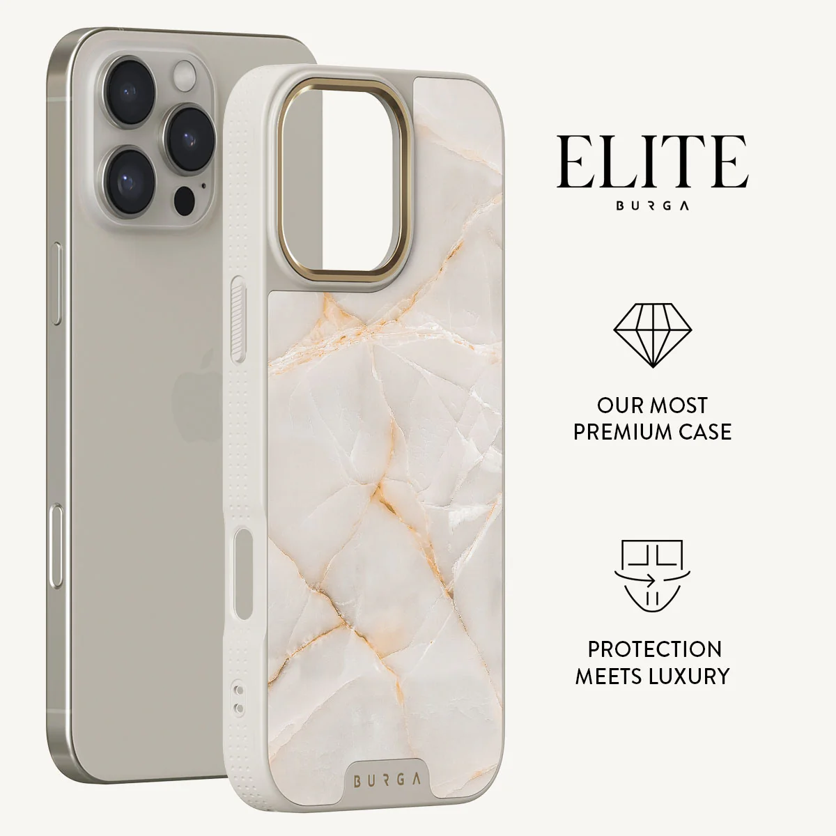 Vanilla Sand - Marble iPhone 16 Pro Max Case