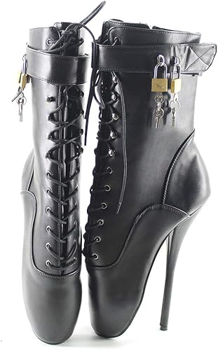 WONDERHEEL Damen Padlocks Ballett Stiefel