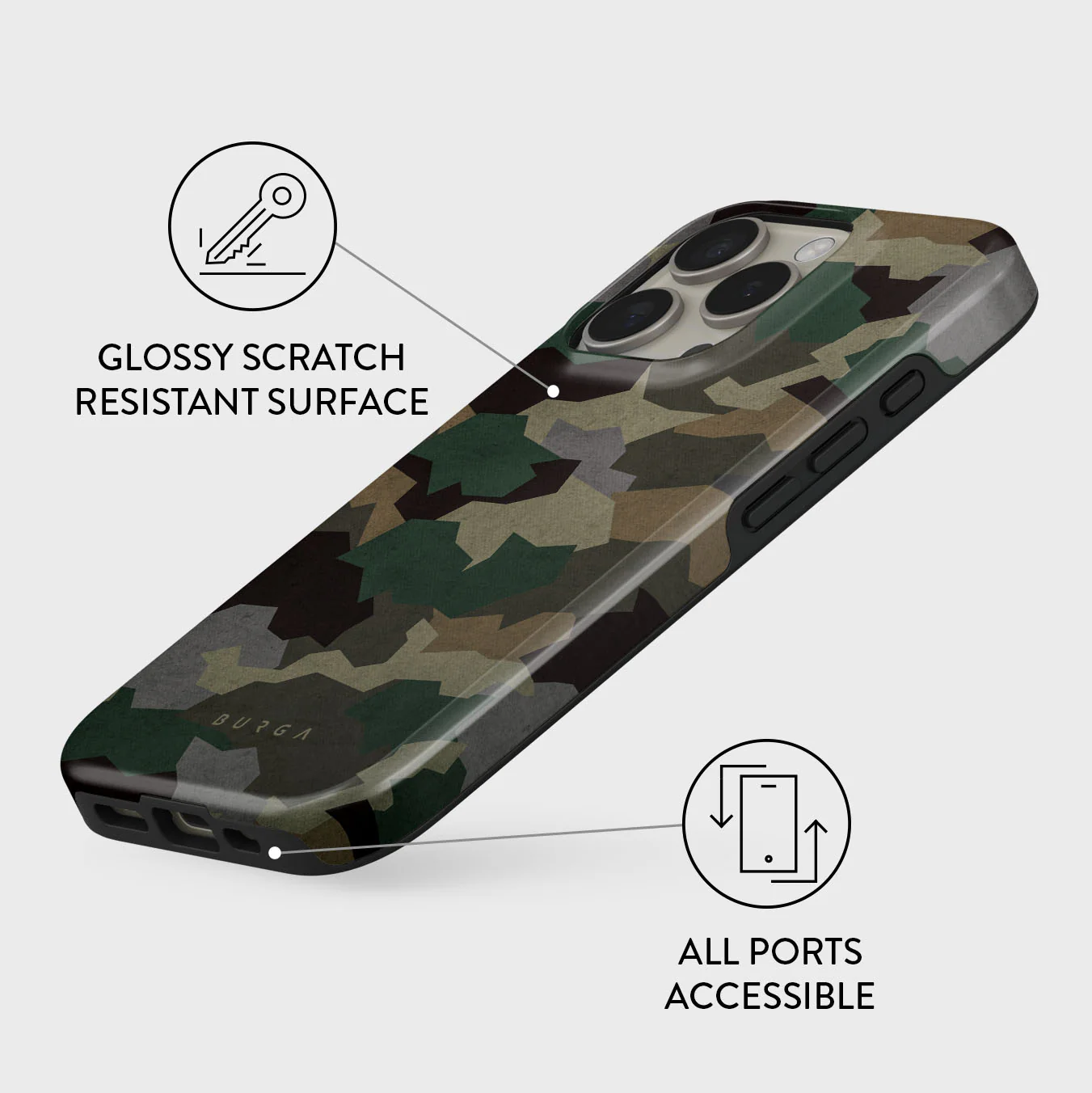 Tropical Green Camo - iPhone 16 Pro Max Case