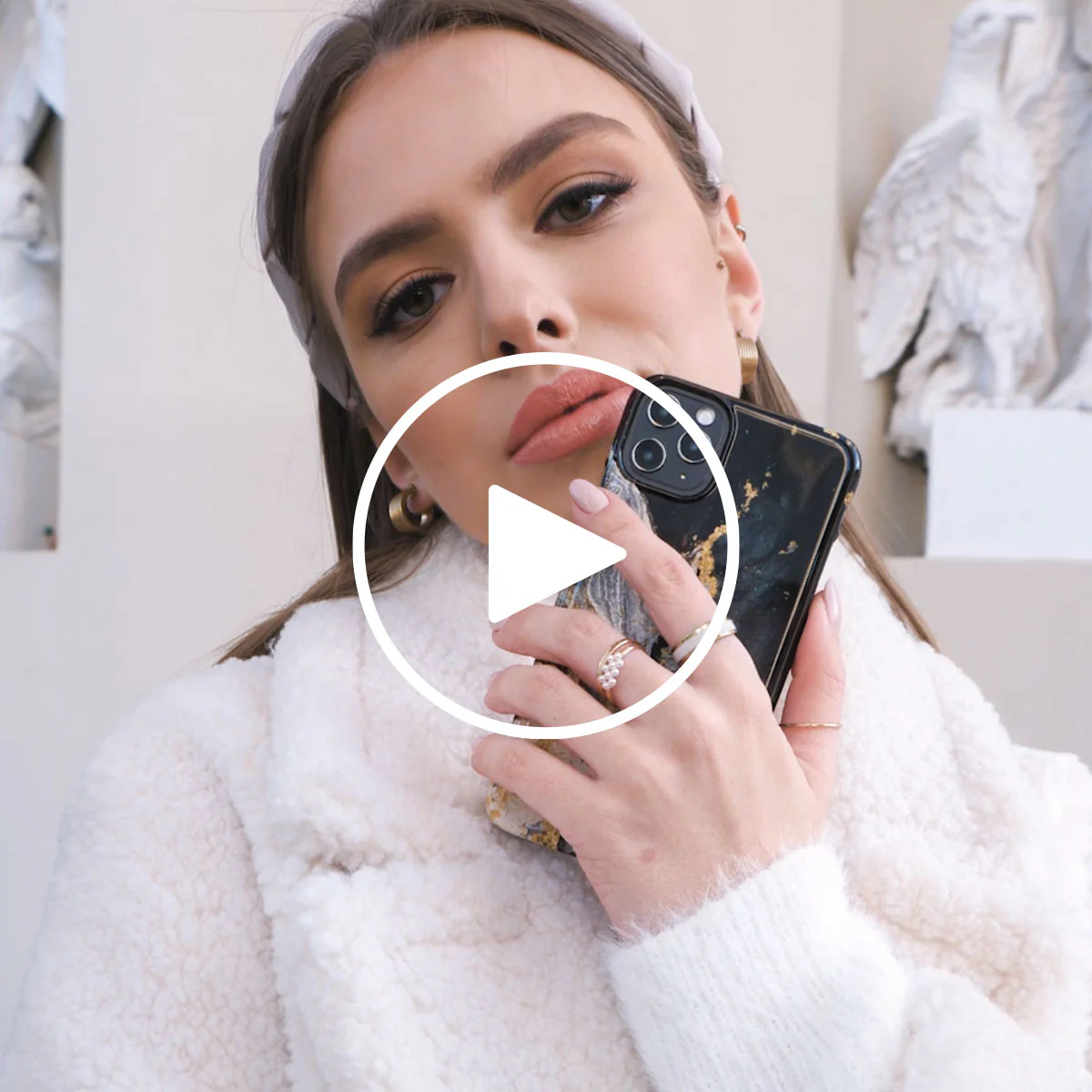 Northern Lights - Marble iPhone 16 Pro Max Case