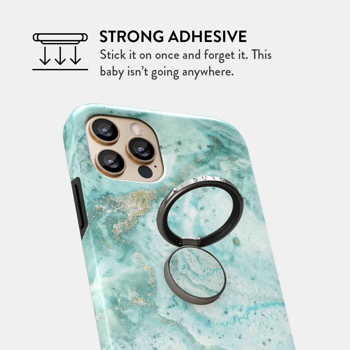 Uluwatu Waves - Teal Adhesive Ring Holder