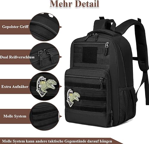 BlesMaller 20L Wanderrucksack mini taktischer Rucksack mit Laptopfach für Schule Camping Outdoor Reise Trekking