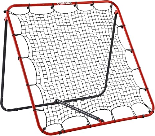 KAIHAOWIN Rebounder für Fußball 120 ×180 cm|120 ×120 cm，Fußball Rebounder Metall mit Verstellbarem Winkel, Rückprallwand für Fußball