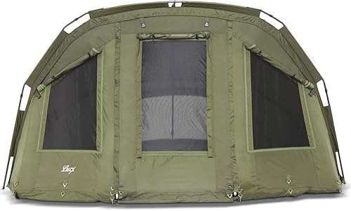 Lucx® Bivvy + Winterskin 'Tiger' 1-2 - 3 Mann Angelzelt + Überwurf - Karpfenzelt - Carp Dome with Overwrap 2 or 3 Man Carp Fishing Tent