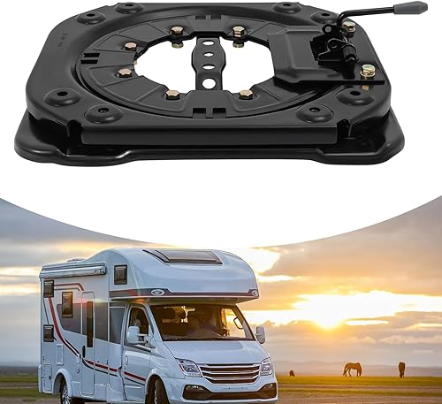 Sitz Drehsockel Heavy Duty Sitz Drehscheibe 3.0mm 360 Grad drehbar kaltgewalzte Stahlplatte Drehbare 130kg Last Autositzbasis Drehbarer Sitz für RV Van Camper Boot LKW Bus