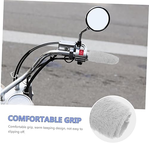 Toddmomy 1Satz Fahrradlenkergriffe Plüschbezüge Warmhaltende Fahrradgriffabdeckungen für Sicheren Halt zu Installieren Kompatibel mit Mountainbikes und Bikes Langlebig