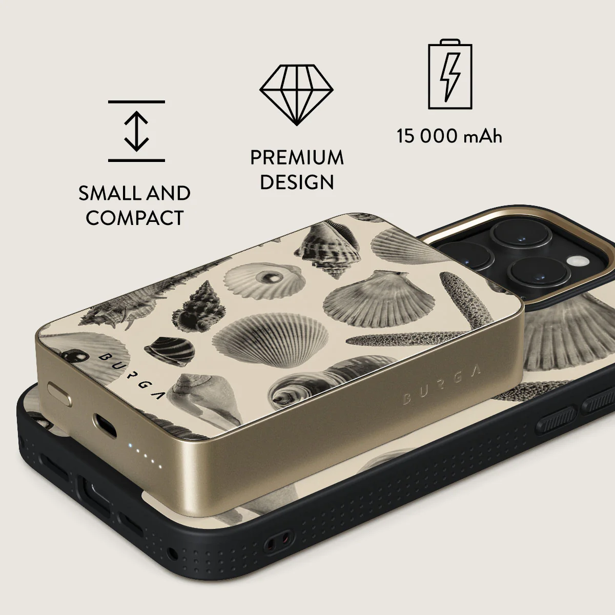 Shell Mosaic - Magnetic Power Bank