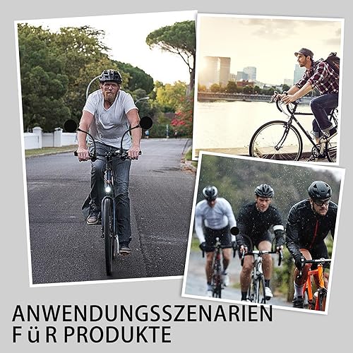 2 Stück Rückspiegel Fahrrad Rückspiegel, Fahrradspiegel 360°Einstellbar und Drehbar, Fahrrad Spiegel Fahrradrückspiegel Mirror für 22-32mm Lenker für FahrradMountainbike Rennräder
