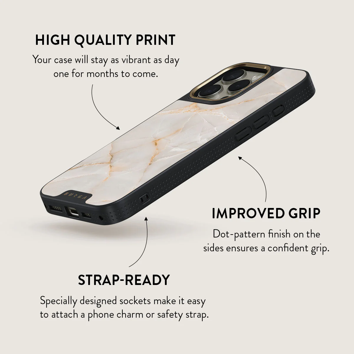 Vanilla Sand - Marble iPhone 16 Pro Max Case