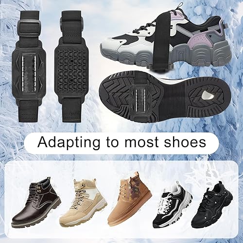 4 Stück Anti Rutsch Schuhspikes,Walking Winter Rutsch Schuhspikes,Spikes für Schuhe Schuhkrallen Spikes,Sohle Wandern Rutsch Schuhspikes,für Wandern Trail Running Trekking Winter Outdoor
