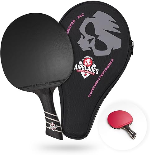 AirBlades The Peace Maker ALC - Professional Ping Pong Paddle - Carbon Fiber Table Tennis Racket Producing Maximum Spin & Control for All Levels - Hard Carry Case & Ergonomic Handle.