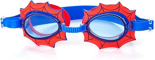 EIROVYA Schwimmbrille, Kinderschwimmbrille mit Anti-Fog-Linse, wasserdichte Schwimmbrille, weiche Silikon-Schwimmbrille, Spinne, 1 Stück