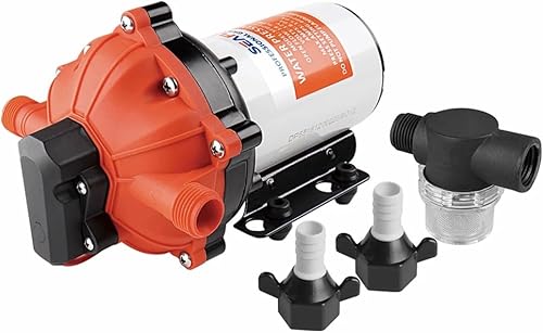 Seaflo Membranpumpe 55-Serie, 12V / 5,0 GPM / 18,9 LPM / 60PSI, 5-Kammer Pumpe, Boot