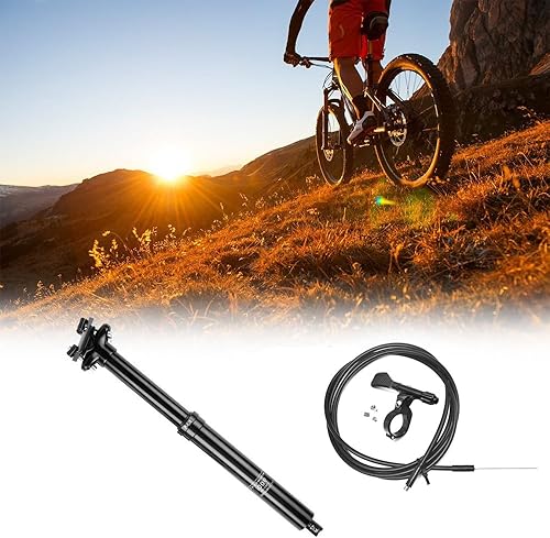 Fahrrad Dropper Sattelstütze, MTB Hydraulische Erwachsene Teleskopsattelstütze, 30,9/31,6mm Höhenverstellbare Aluminiumlegierung für Fahrrad MTB BMX, 395mm /345mm Länge