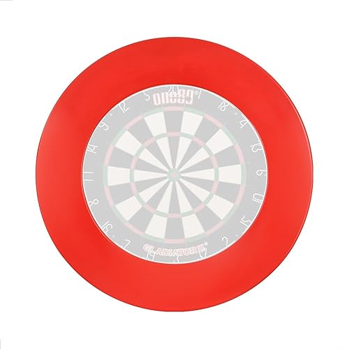 ONE80 Dart Catchring Surround Dartscheibe Schutz Dart Auffangring für 45 cm Dartscheibe (Rot)
