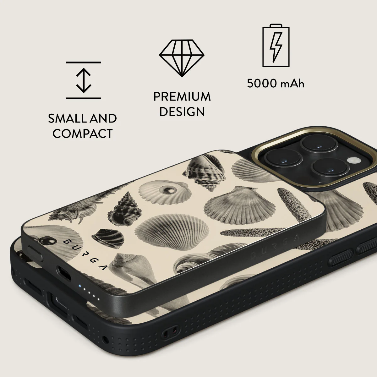 Shell Mosaic - Magnetic Power Bank