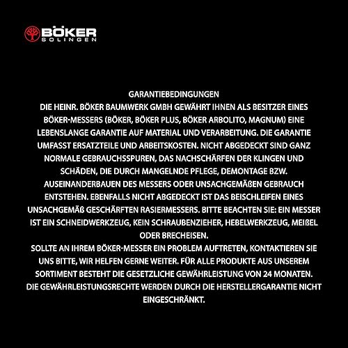 BÖKER PLUS® M-One Damast Jagdmesser - edles Damastmesser mit feststehender Klinge & Leder-Scheide - Fahrtenmesser mit Eben-Holz Griff - Damaszener Outdoor Messer in Geschenk-Box
