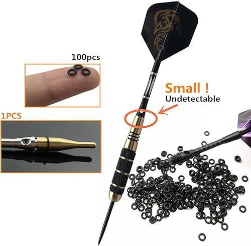 DartGummi O Ringe - 100 Stück Gummiringe Für Darts | O Ringe Für Darts | Anti Rutsch O Ringe | Dart Federringe | Darts Shaftrings | O Ringe Für DartSchaft | Verschleißfeste Dartpfeile Zubehö