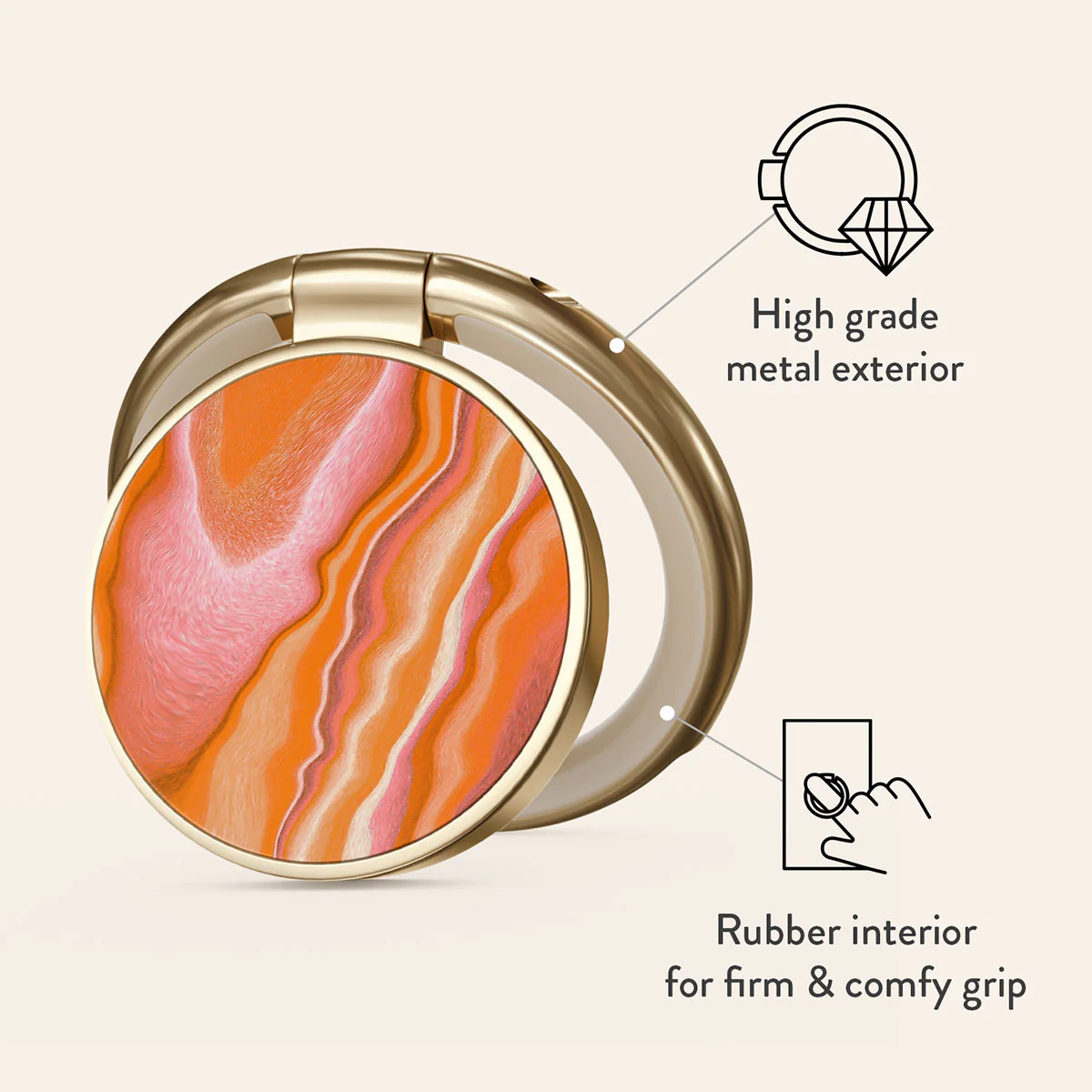 Retro Glow - Adhesive Ring Holder