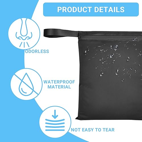 L&W Luck 3 Stück Nasstasche, wetbag schwimmsachen mit reißverschluss, Wiederverwendbar Nassbeutel für Badebekleidung,Badeanzüge, Strandtuch, Sportkleidung