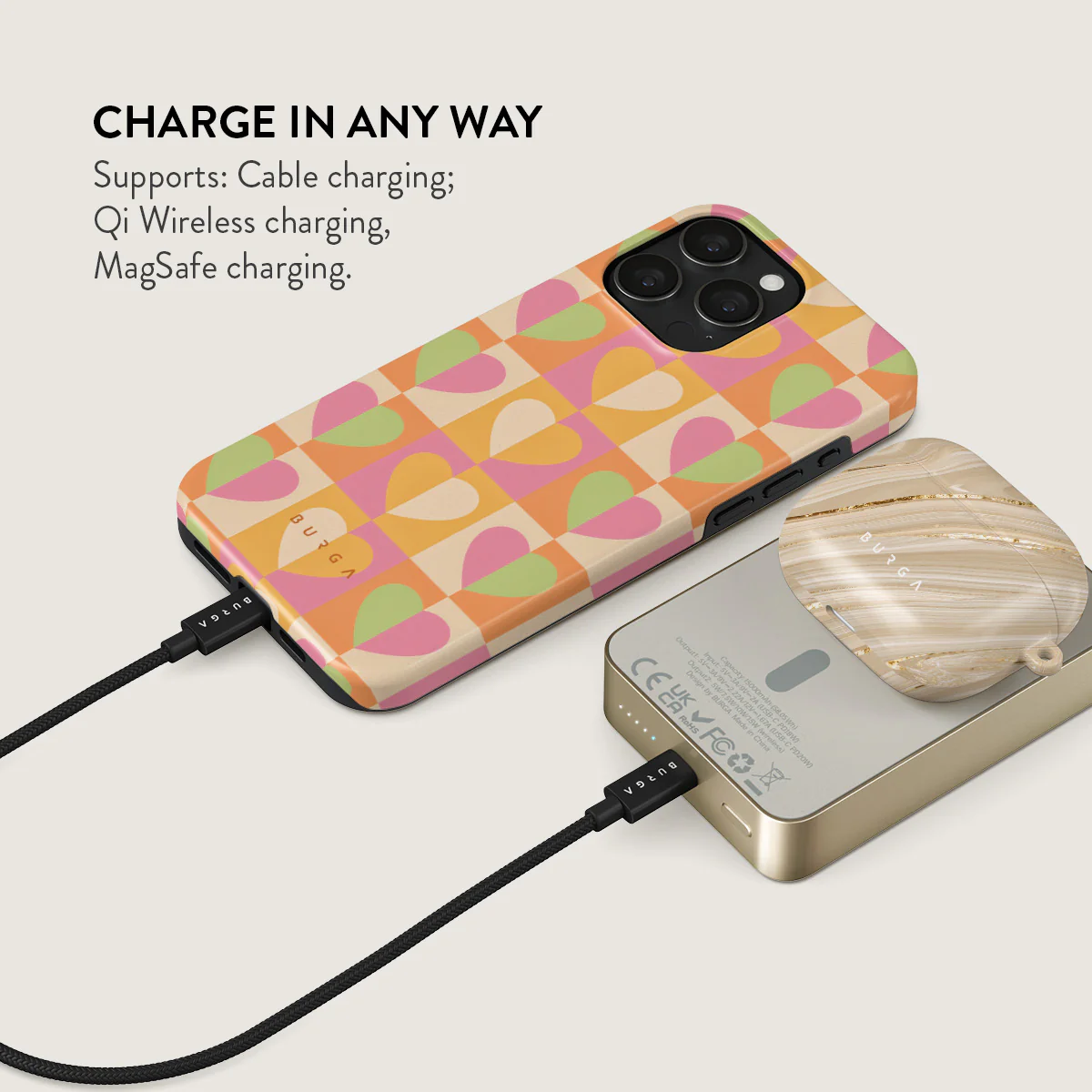 Summer Love - Heart Magnetic Power Bank