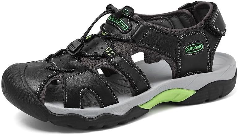 MEIION Ergonomische Orthopädische Trekkingsandalen für Schmerzlinderung - OrthoHealth Sandalen Leder Atmungsaktive Trekkingsandalen für Strand, Wandern und Freizeit, Sport-Outdoor Schuhe