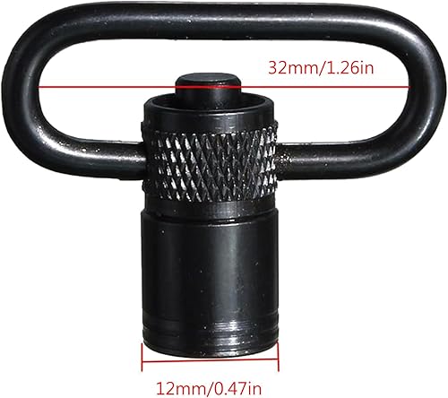2 Stück Schnellspannschlinge mit Drehgelenk und Druckknopf, 3,2 x 1,2 cm, Drehgelenk, Jagdausrüstung