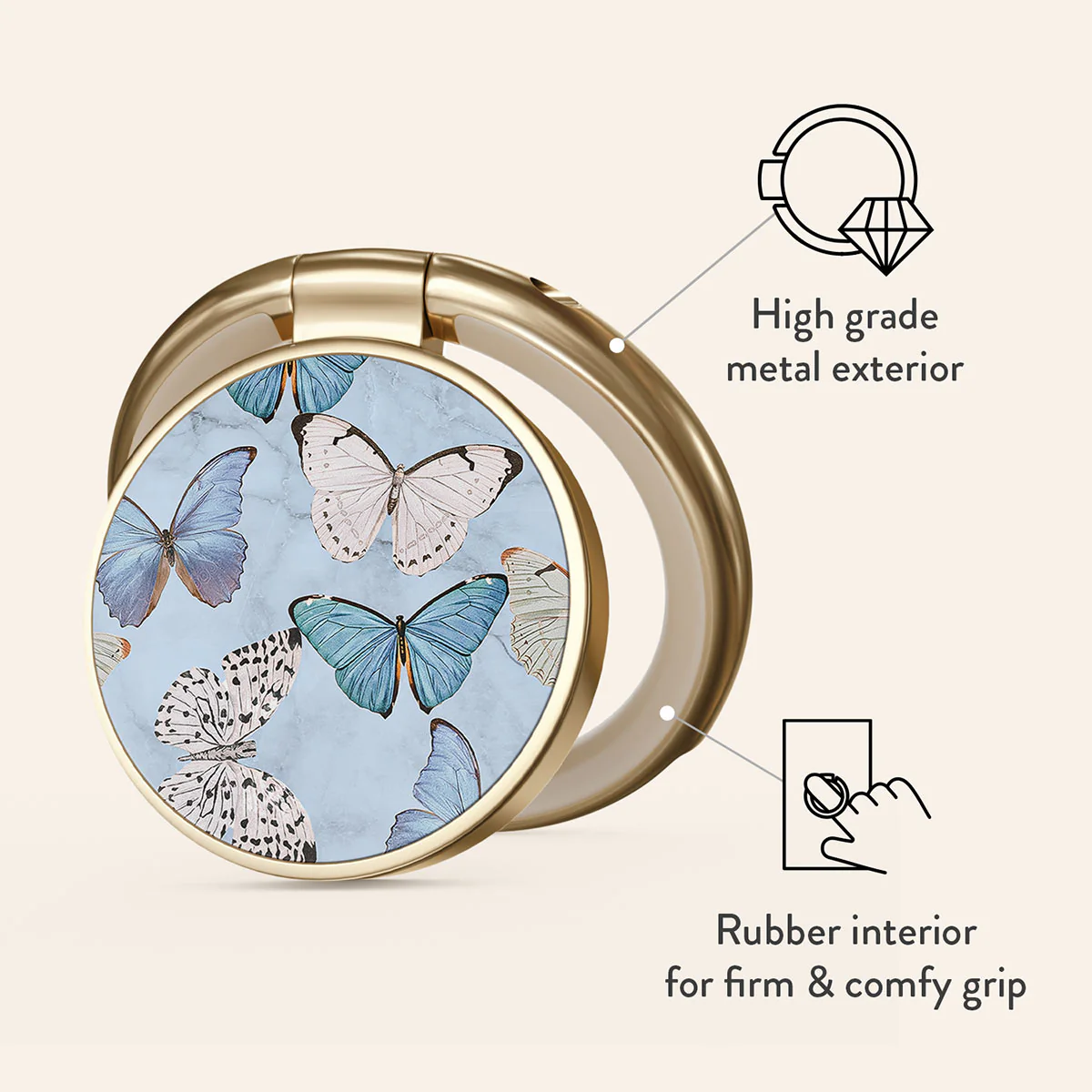 Give Me Butterflies - Adhesive Ring Holder
