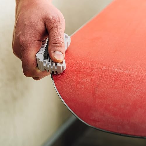 PATIKIL 3Pack 1.2'x0.8' Extra-Grob/Fein/Extra-Fein Ski Snowboard Diamantstein Ski Kantenschleifer Diamant Kantenfeile Snowboard Schleifscheibe Schwarz/Fuchsia/Grün