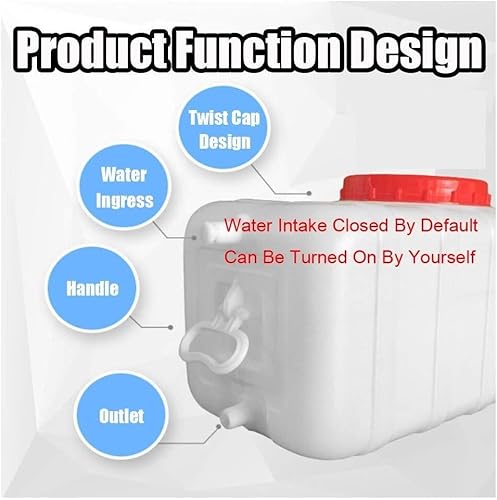 AMAZWI Wassertank Außenbereich,48L/80L/110L/160L/200L/340L/420L Wasservorratsbehälter Camping Und Wandern, Multifunktionales Krug-Wasserfass