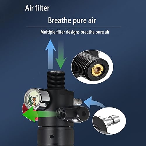 15 Minuten Unterwassertank, 1 l Tauchausrüstung, Air Buddy Tauchsystem, 15 Minuten Unterwasser-Atmungszeit, kompakt und leicht, 2140 g, perfekt für Männer und Frauen, Tauchtraining