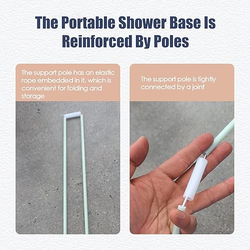 Tragbare Duschbasis, Zelt-Duschwanne, Badewannenboden, Boden, 80 x 80 x 10 cm, mit Ablaufschlauch, faltbares und kompaktes Design für drinnen und draußen, Camping, Haustierbaden