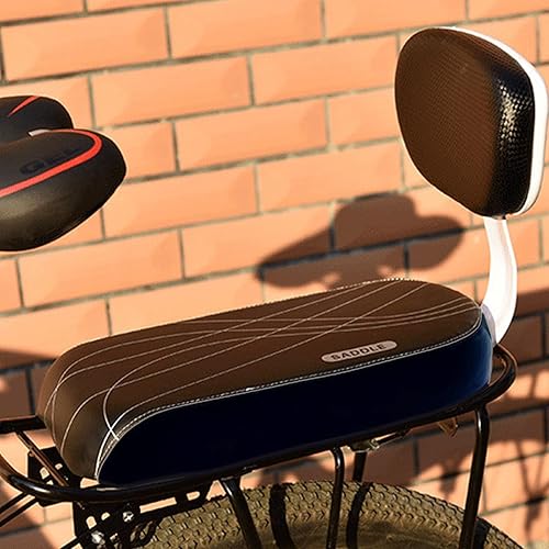 Sicherheits Fahrrad Rücksitz Zubehörsatz mit Rückenlehne, Fahrrad Rücksitz Kissen, Hinteres Sitzkissen Armlehne Fußstütze Set für Mädchen/Jungen/Kinder