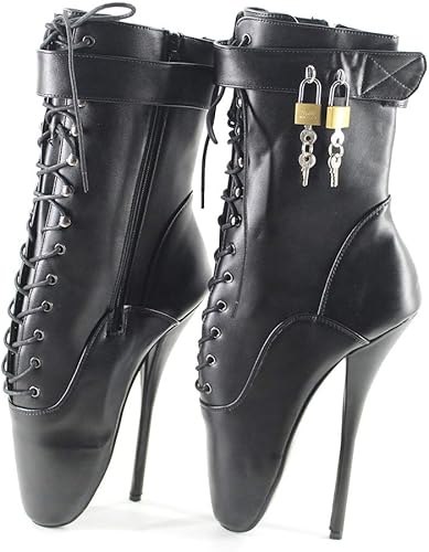 WONDERHEEL Damen Padlocks Ballett Stiefel