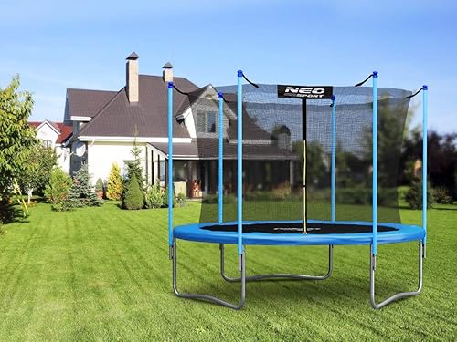 Trampolin 183 cm 6 ft mit Sicherheitsnetz Innennetz und Einstiegsleiter Neo-Sport PRO Gartentrampolin