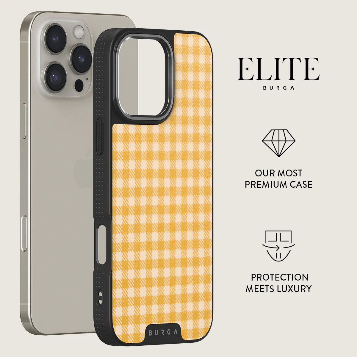 Tuscan Sun - Yellow Plaid iPhone 16 Pro Max Case