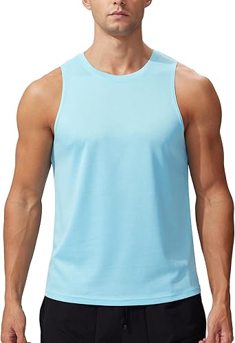 Ruowuhen Herren Tanktop Ärmellos Funktionsshirt Schnelltrocknende Tank Tops für Sport Laufen Fitness Basketball